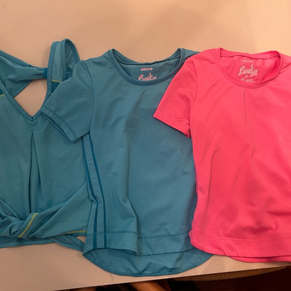 Girls Active Tops Set of 3 4t